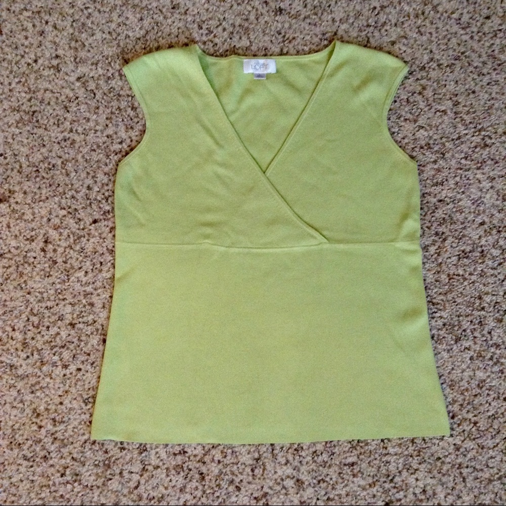 Ann Taylor Loft green sweater - Picture 2 of 5